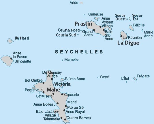 Plan des Seychelles